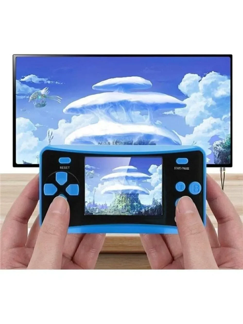 Kids Handheld 182 Built In Games Console Children Ages 4-12 Retro Classic BLUE